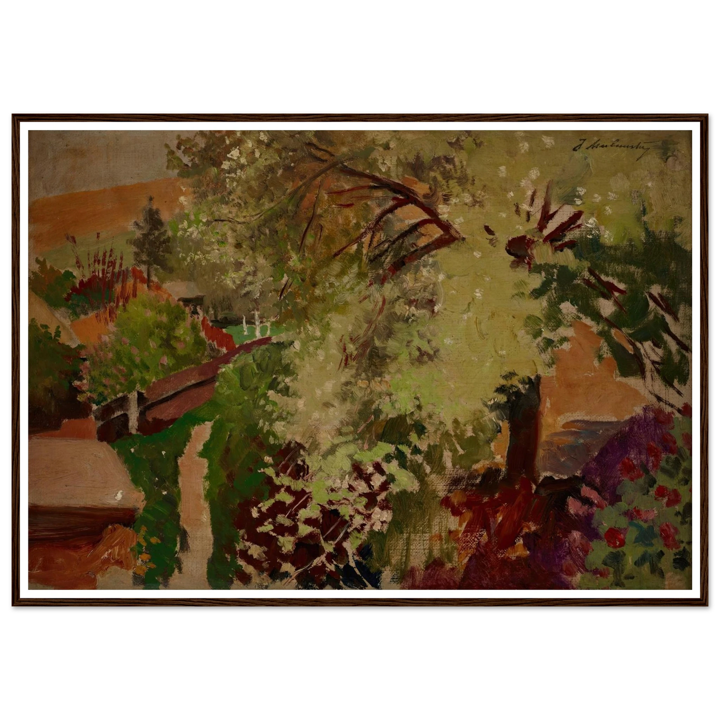 Summer Landscape (1903 - 1907) Art Print | Jacek Malczewski - Framed Poster - 30x40 cm / 12x16″ - Black frame