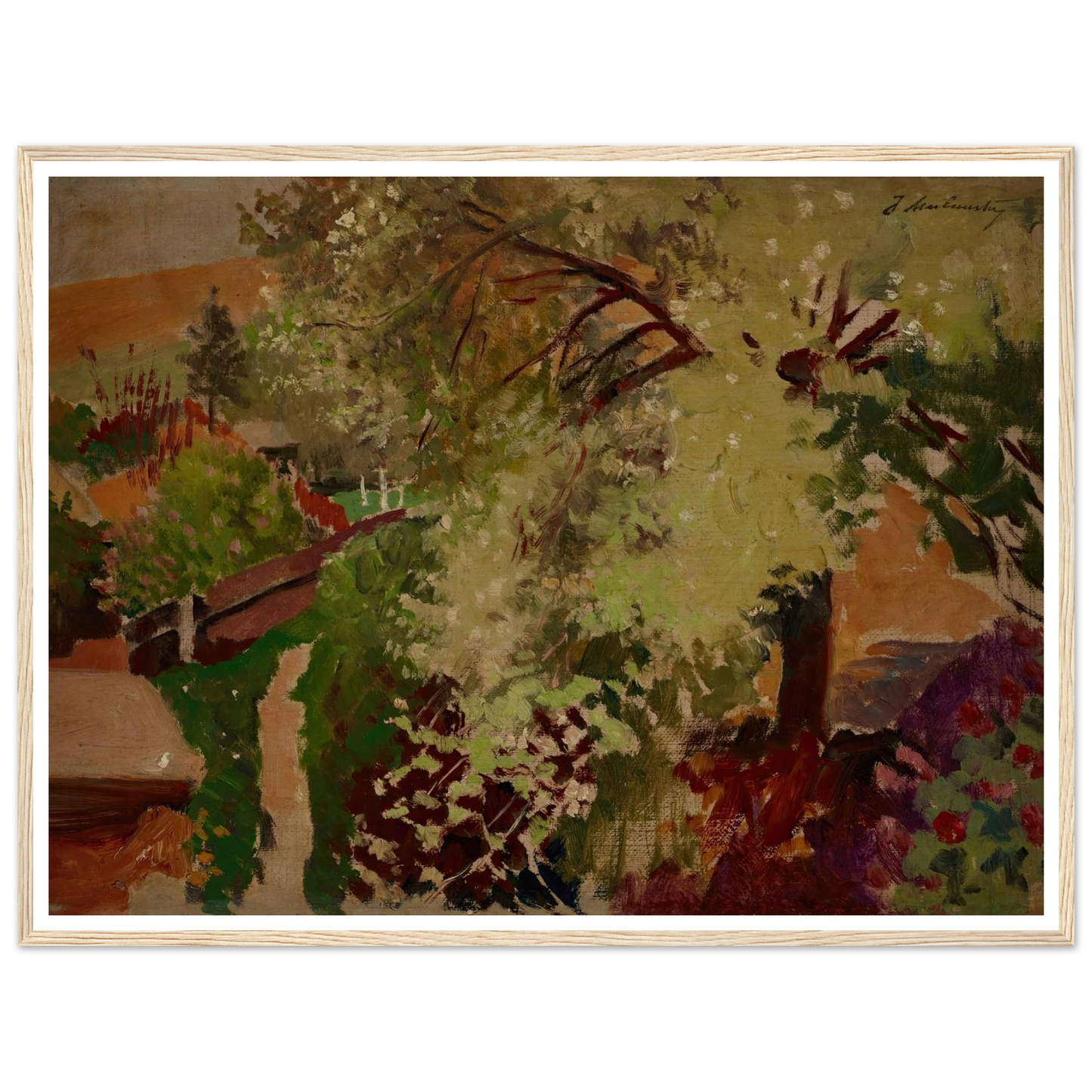 Summer Landscape (1903 - 1907) Art Print | Jacek Malczewski - Framed Poster - 30x40 cm / 12x16″ - Black frame