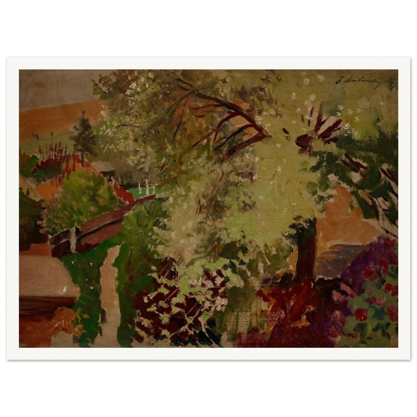 Summer Landscape (1903 - 1907) Art Print | Jacek Malczewski - Framed Poster - 30x40 cm / 12x16″ - Black frame