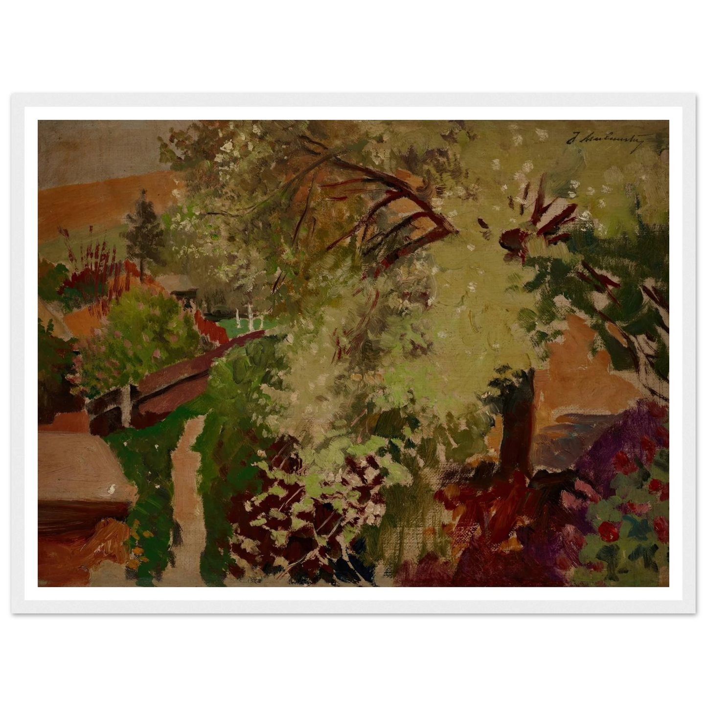 Summer Landscape (1903 - 1907) Art Print | Jacek Malczewski - Framed Poster - 30x40 cm / 12x16″ - Black frame