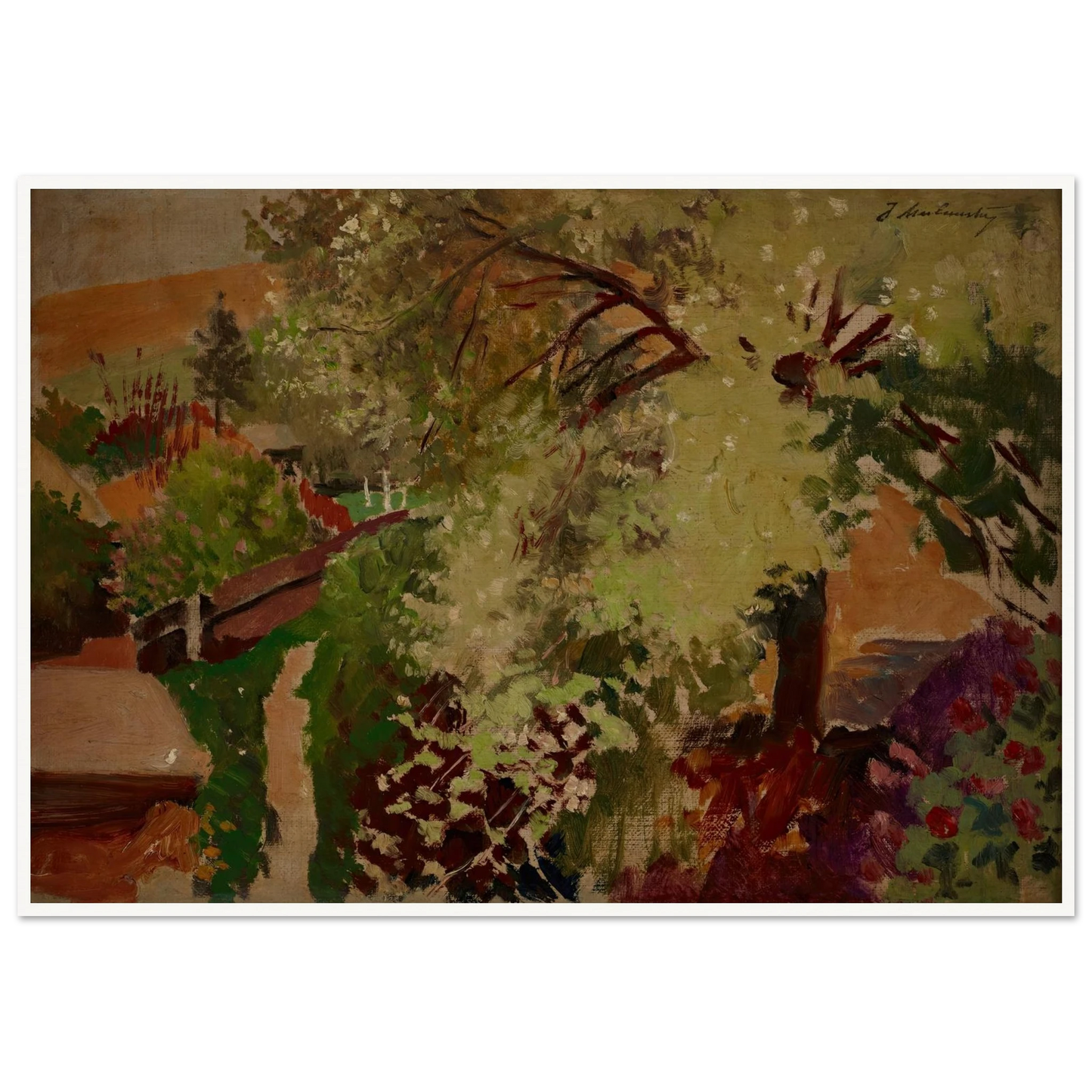 Summer Landscape (1903 - 1907) Art Print | Jacek Malczewski - Framed Poster - 30x40 cm / 12x16″ - Black frame