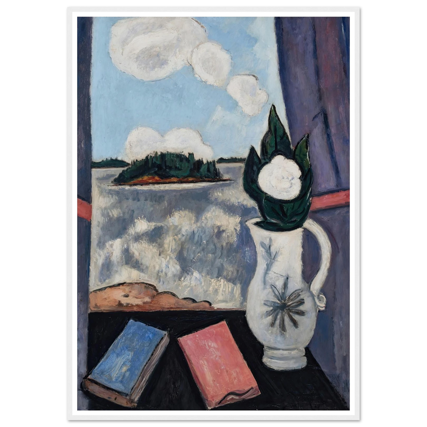 Summer Sea Window (circa 1939-40) Art Print | Marsden Hartley - Framed Poster - 30x40 cm / 12x16″ - Black frame