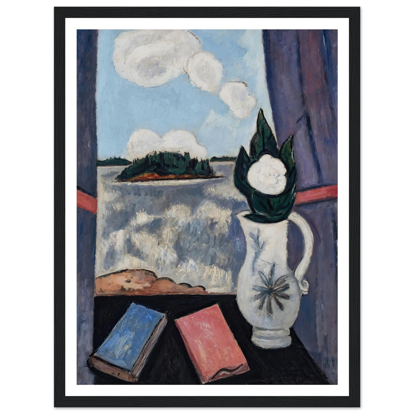 Summer Sea Window (circa 1939-40) Art Print | Marsden Hartley - Framed Poster - 30x40 cm / 12x16″ - Black frame