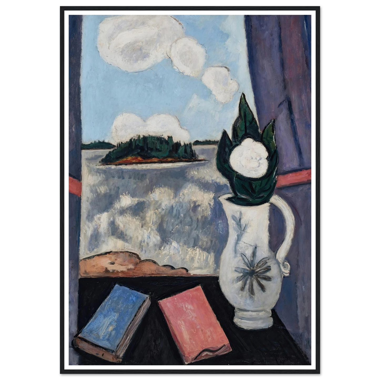 Summer Sea Window (circa 1939-40) Art Print | Marsden Hartley - Framed Poster - 30x40 cm / 12x16″ - Black frame