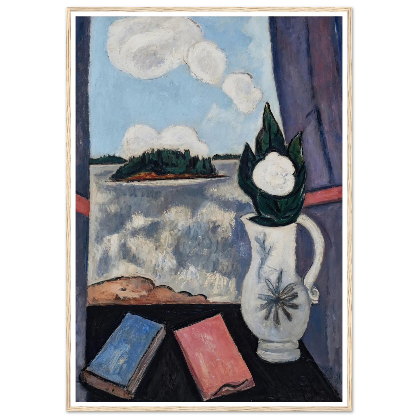 Summer Sea Window (circa 1939-40) Art Print | Marsden Hartley - Framed Poster - 30x40 cm / 12x16″ - Black frame