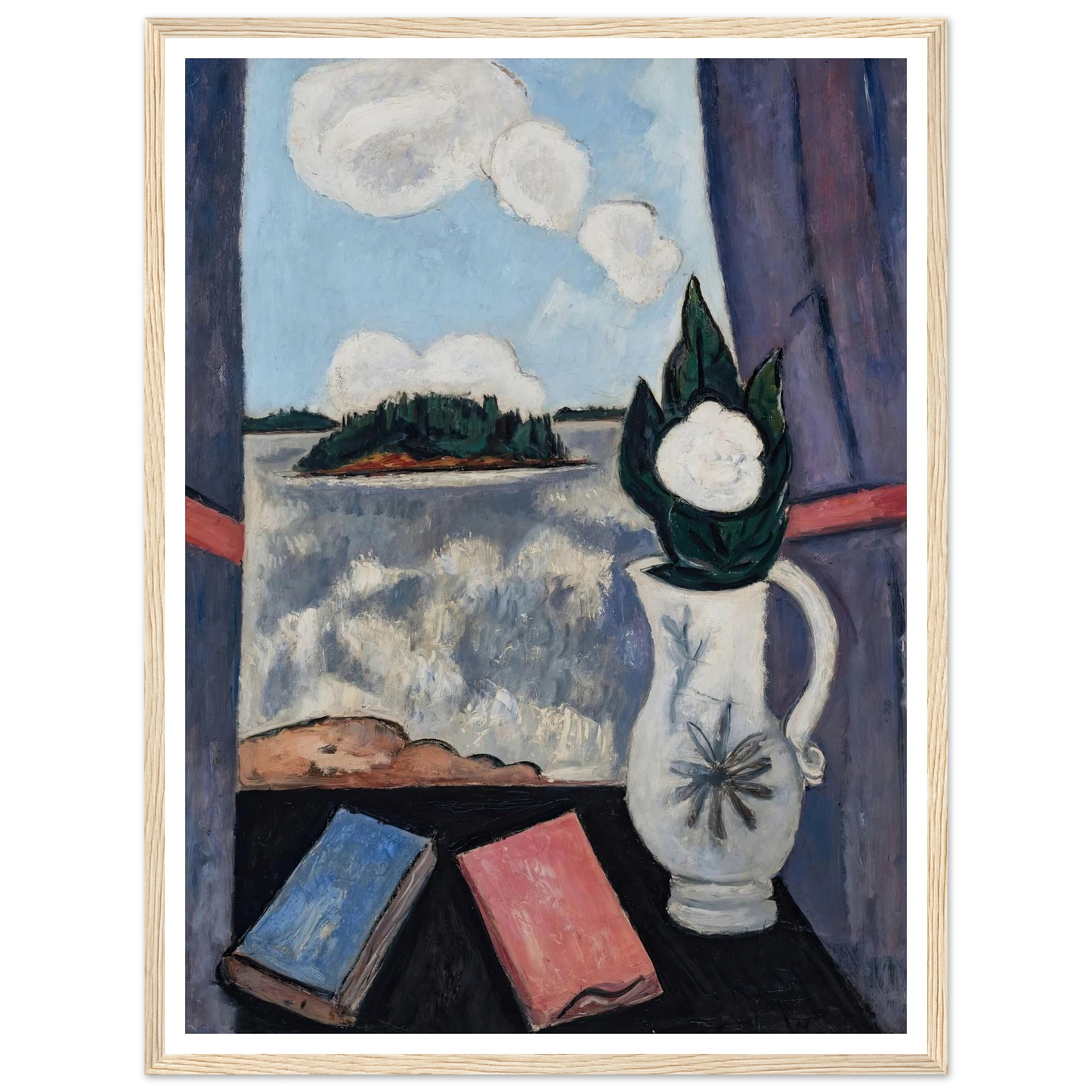 Summer Sea Window (circa 1939-40) Art Print | Marsden Hartley - Framed Poster - 30x40 cm / 12x16″ - Black frame