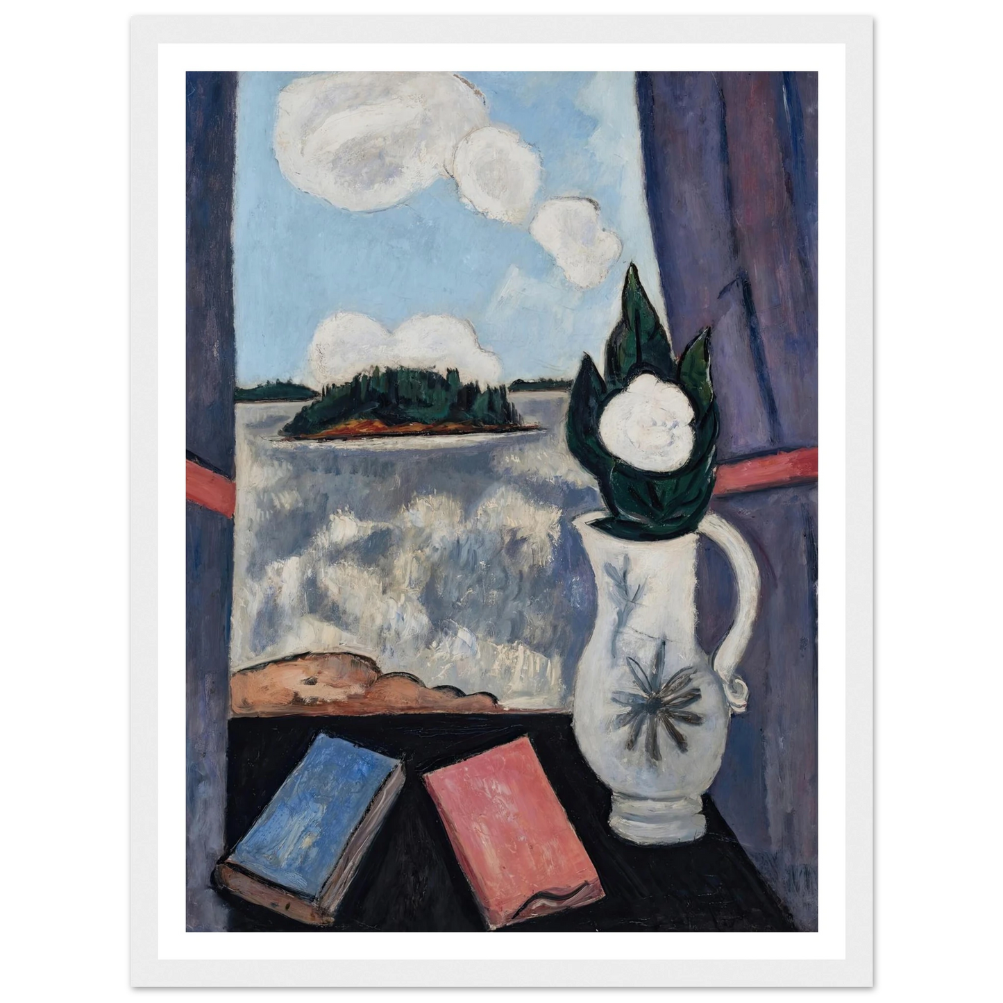 Summer Sea Window (circa 1939-40) Art Print | Marsden Hartley - Framed Poster - 30x40 cm / 12x16″ - Black frame