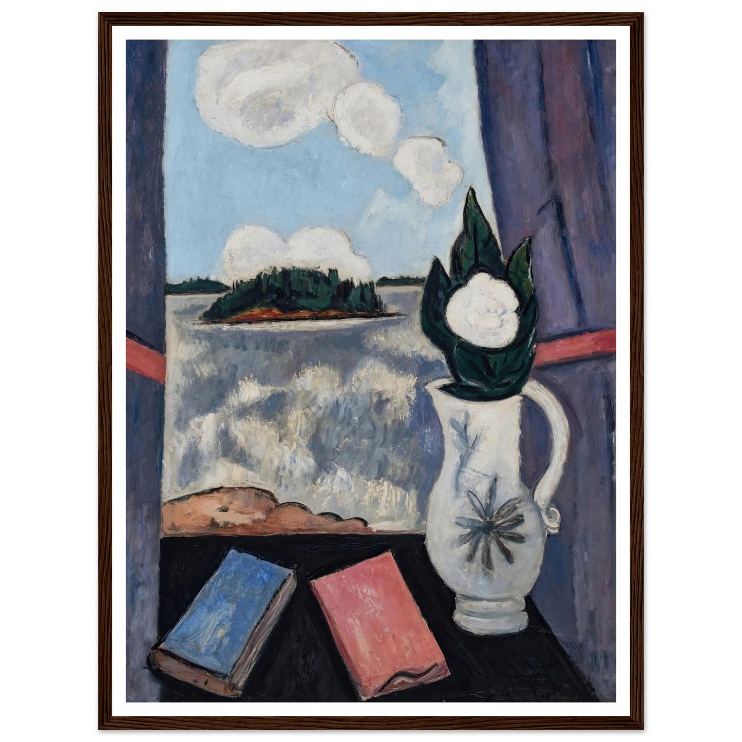 Summer Sea Window (circa 1939-40) Art Print | Marsden Hartley - Framed Poster - 30x40 cm / 12x16″ - Black frame