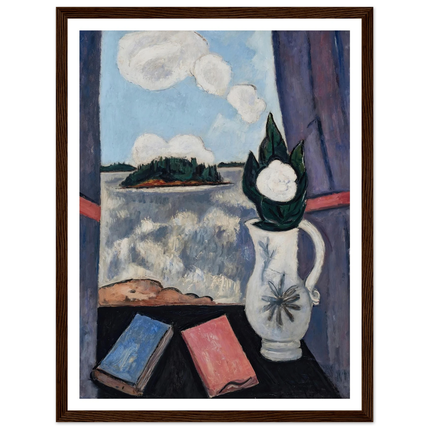 Summer Sea Window (circa 1939-40) Art Print | Marsden Hartley - Framed Poster - 30x40 cm / 12x16″ - Black frame