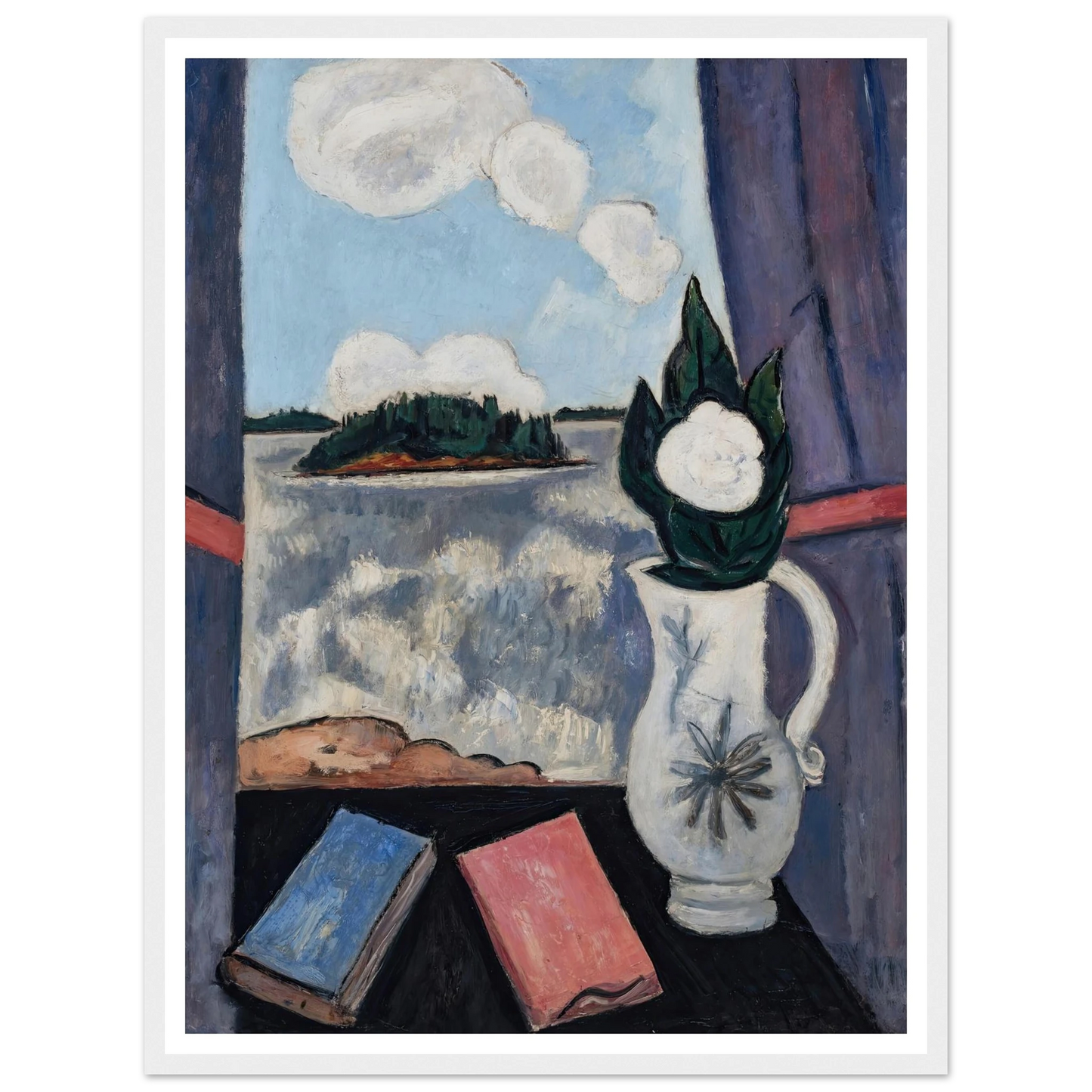 Summer Sea Window (circa 1939-40) Art Print | Marsden Hartley - Framed Poster - 30x40 cm / 12x16″ - Black frame