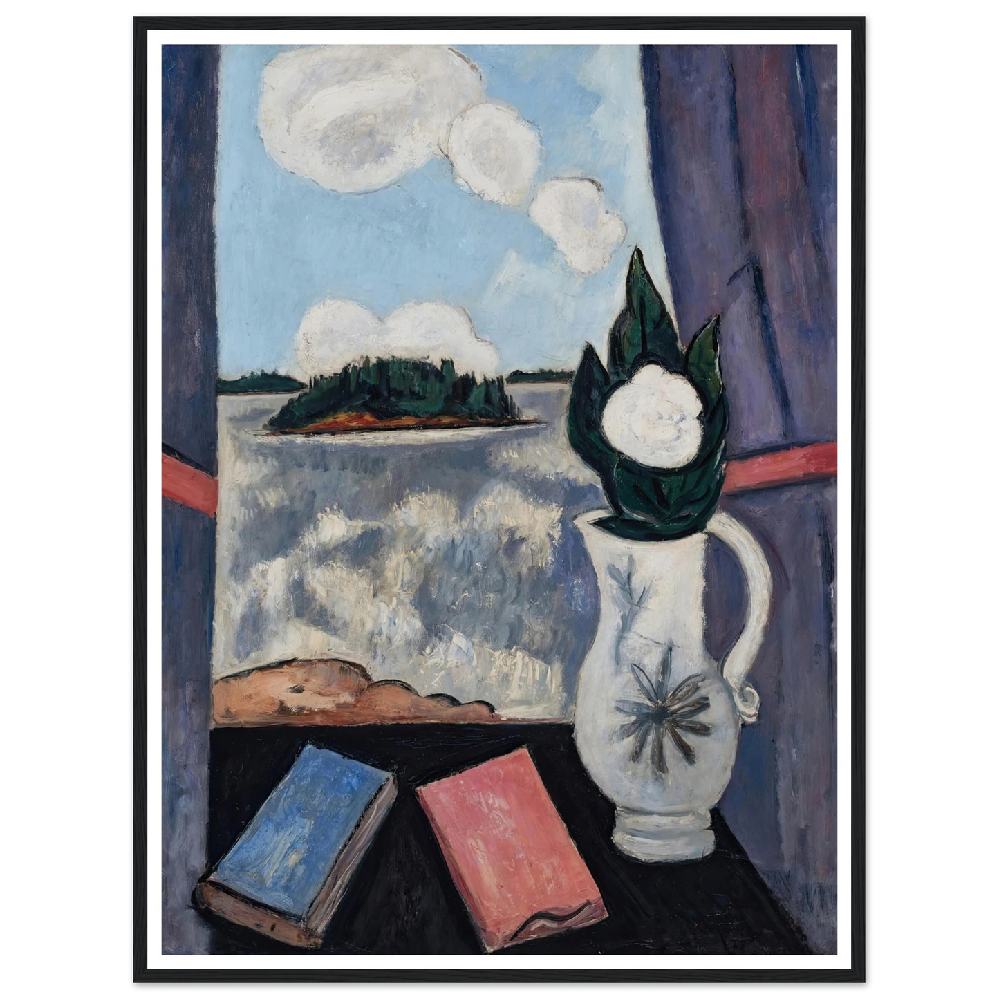 Summer Sea Window (circa 1939-40) Art Print | Marsden Hartley - Framed Poster - 30x40 cm / 12x16″ - Black frame