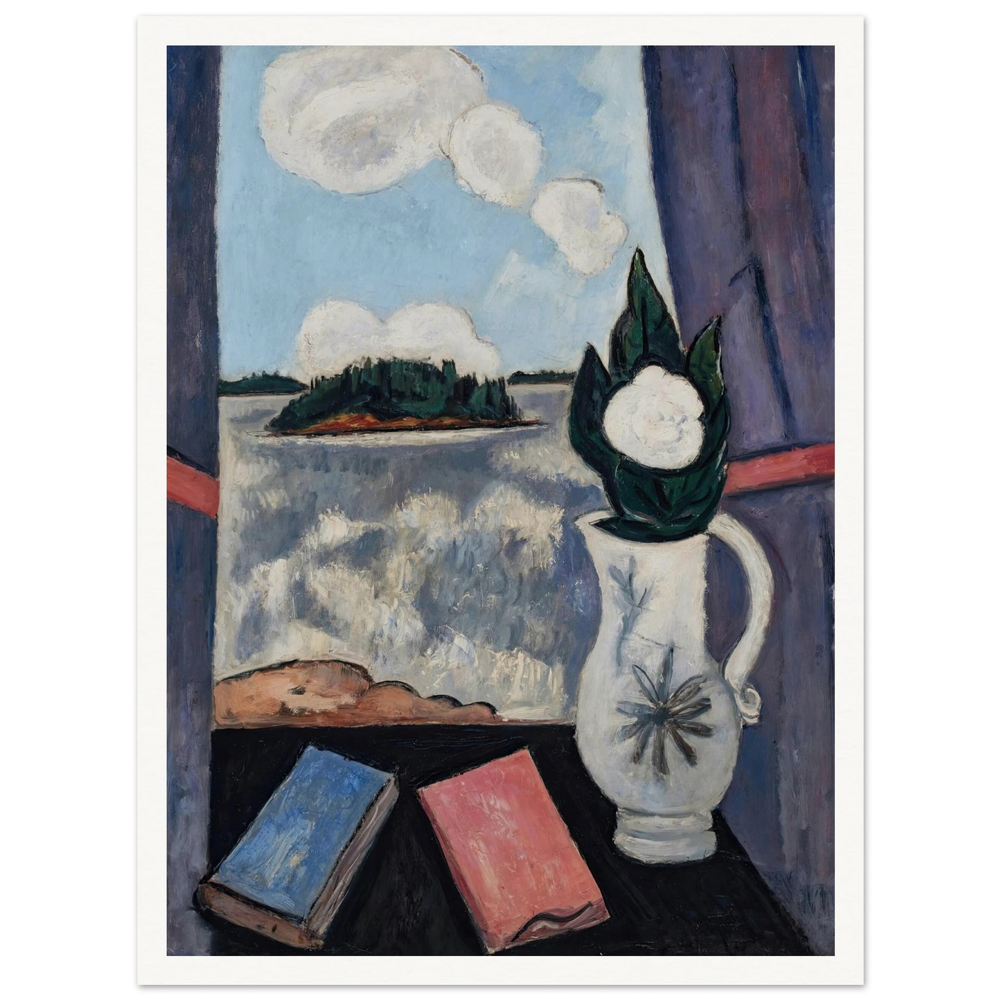 Summer Sea Window (circa 1939-40) Art Print | Marsden Hartley - Framed Poster - 30x40 cm / 12x16″ - Black frame