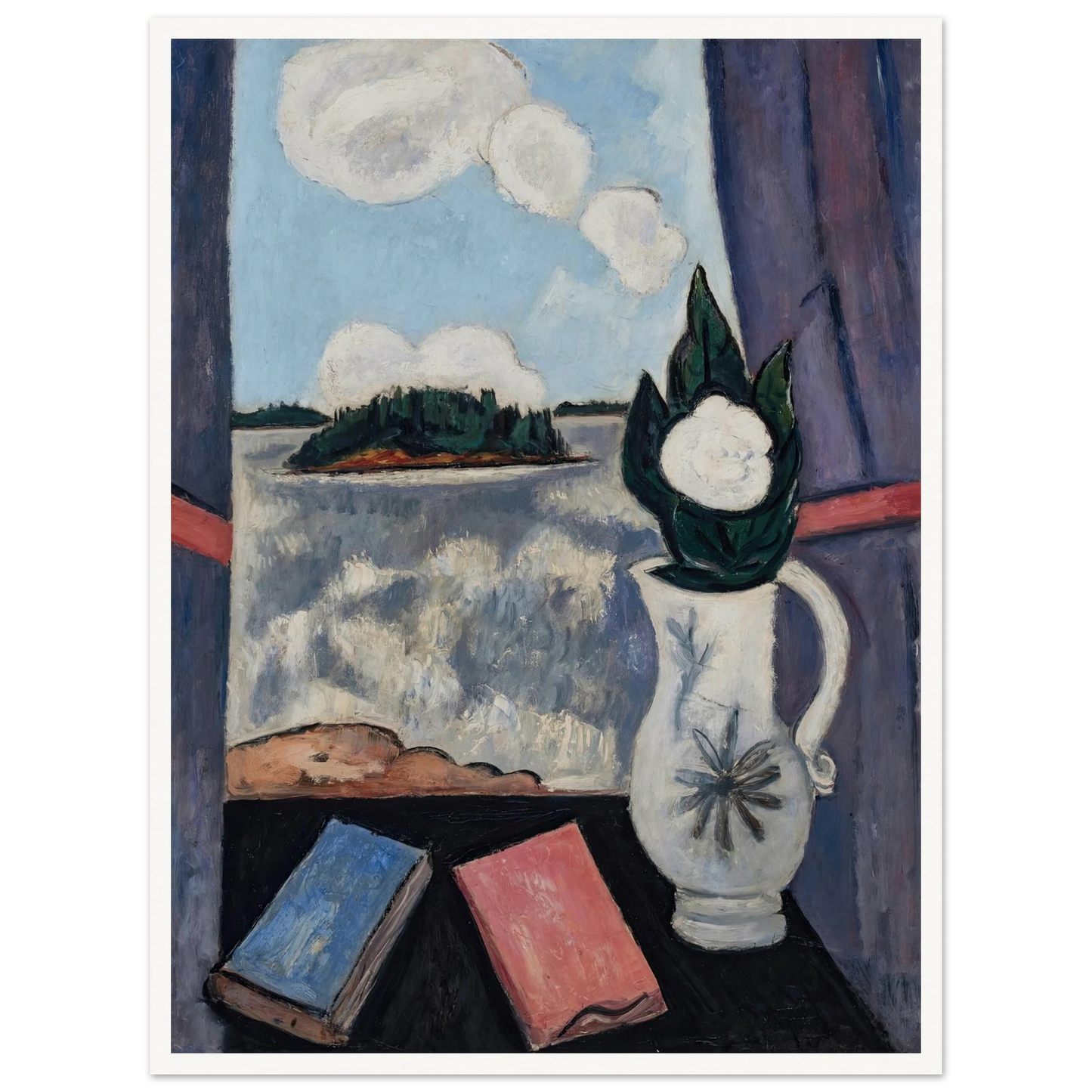 Summer Sea Window (circa 1939-40) Art Print | Marsden Hartley - Framed Poster - 30x40 cm / 12x16″ - Black frame