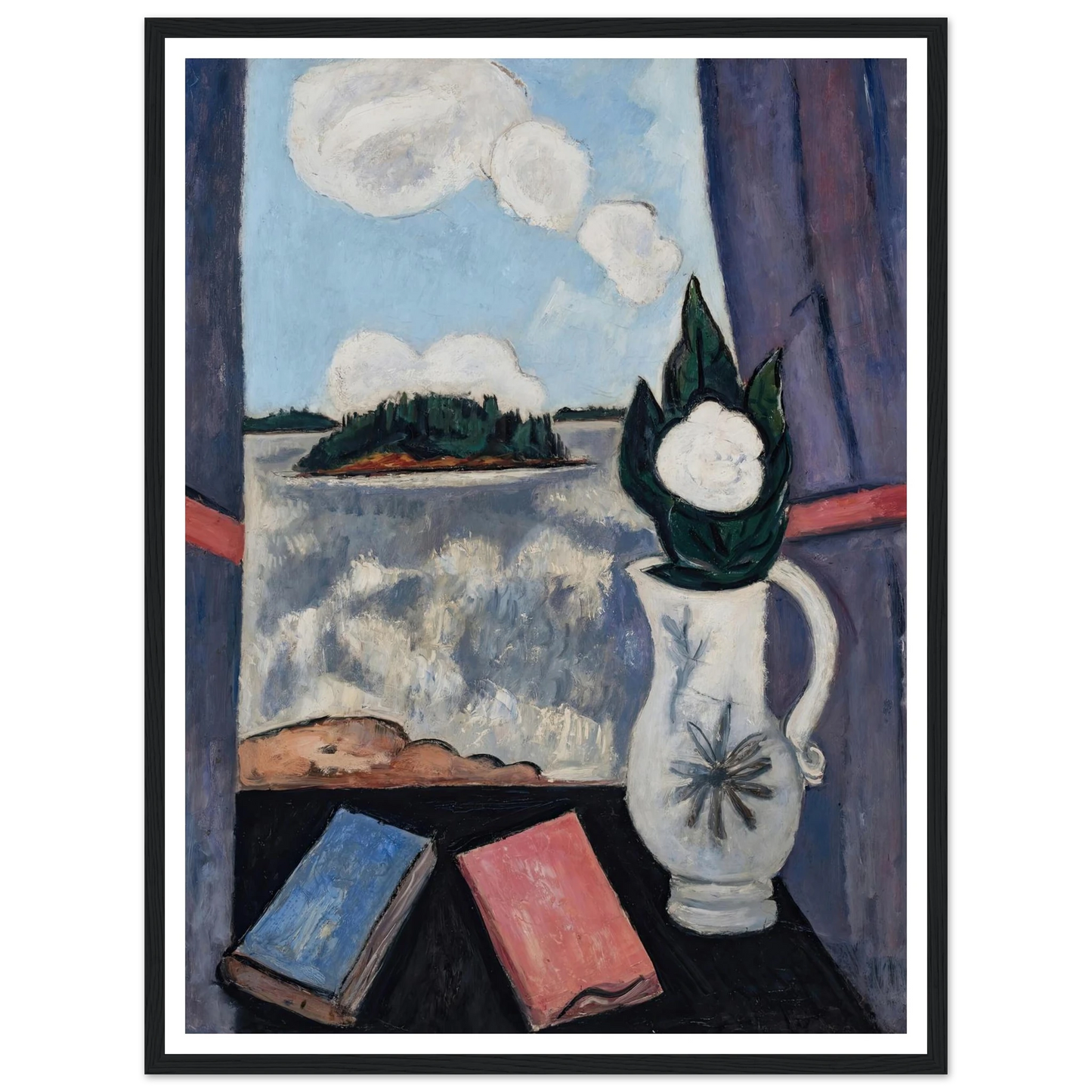 Summer Sea Window (circa 1939-40) Art Print | Marsden Hartley - Framed Poster - 30x40 cm / 12x16″ - Black frame