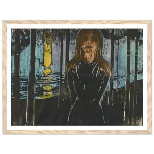 Summernight. The Voice (1896) Art Print | Edvard Munch - Framed Poster - 30x40 cm / 12x16″ - Black frame