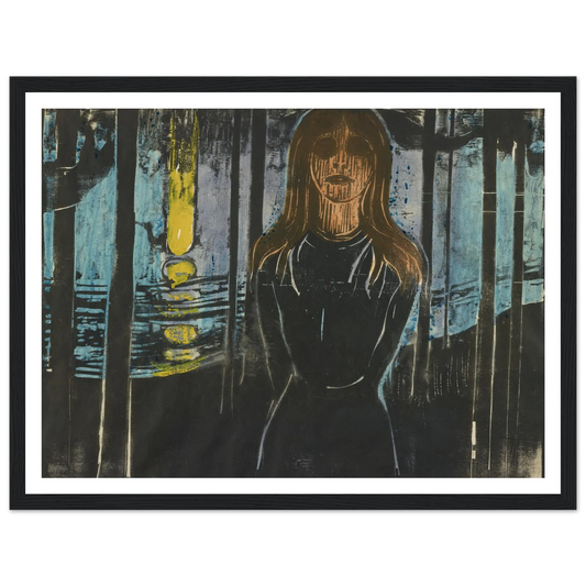 Summernight. The Voice (1896) Art Print | Edvard Munch - Framed Poster - 30x40 cm / 12x16″ - Black frame