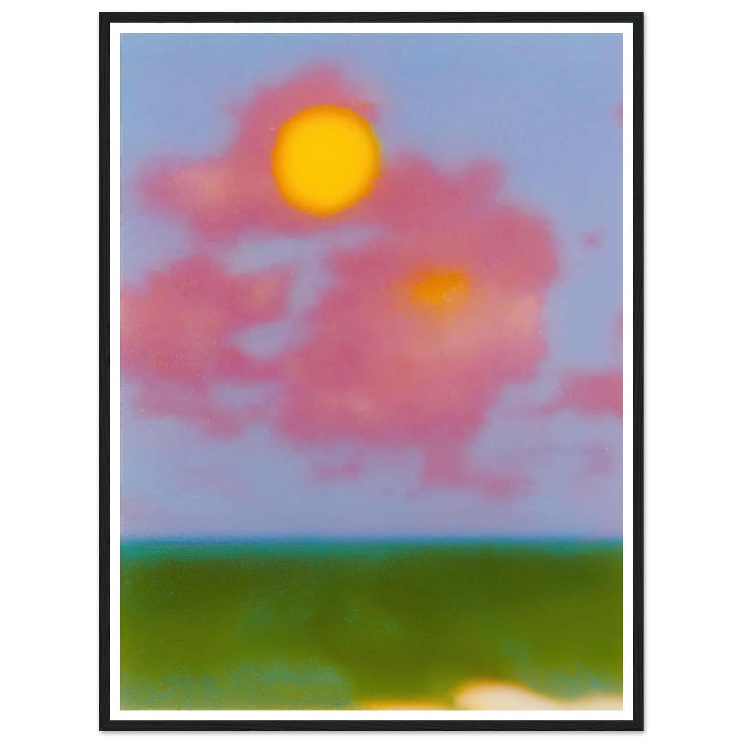 Sun on the Meadow - Framed Poster - 30x40 cm / 12x16″ - Black frame