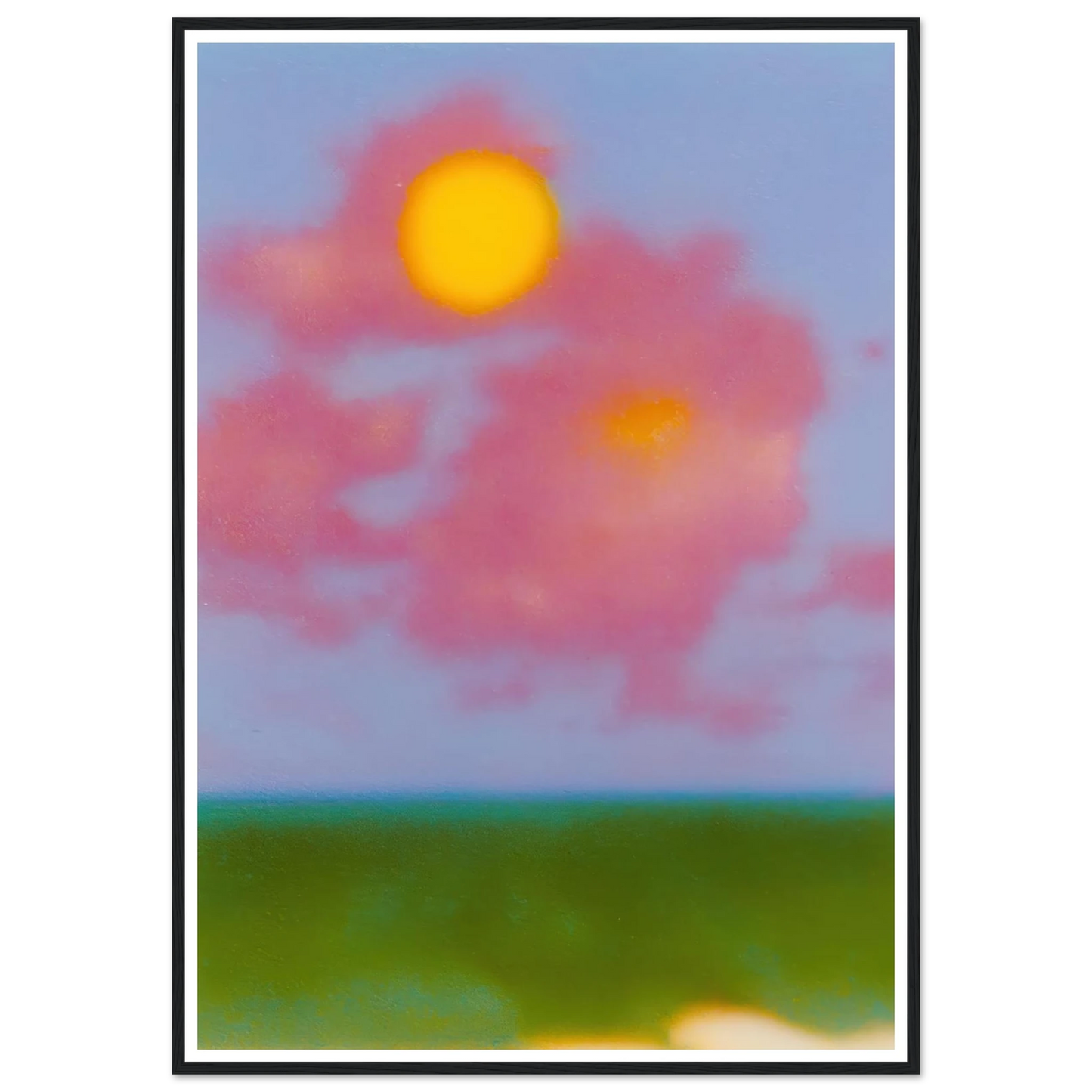 Sun on the Meadow - Framed Poster - 30x40 cm / 12x16″ - Black frame