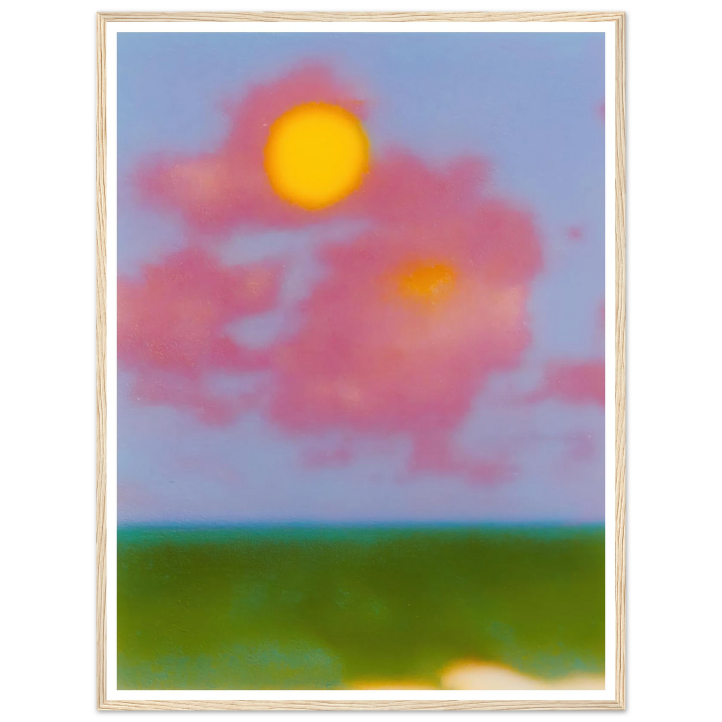 Sun on the Meadow - Framed Poster - 30x40 cm / 12x16″ - Black frame