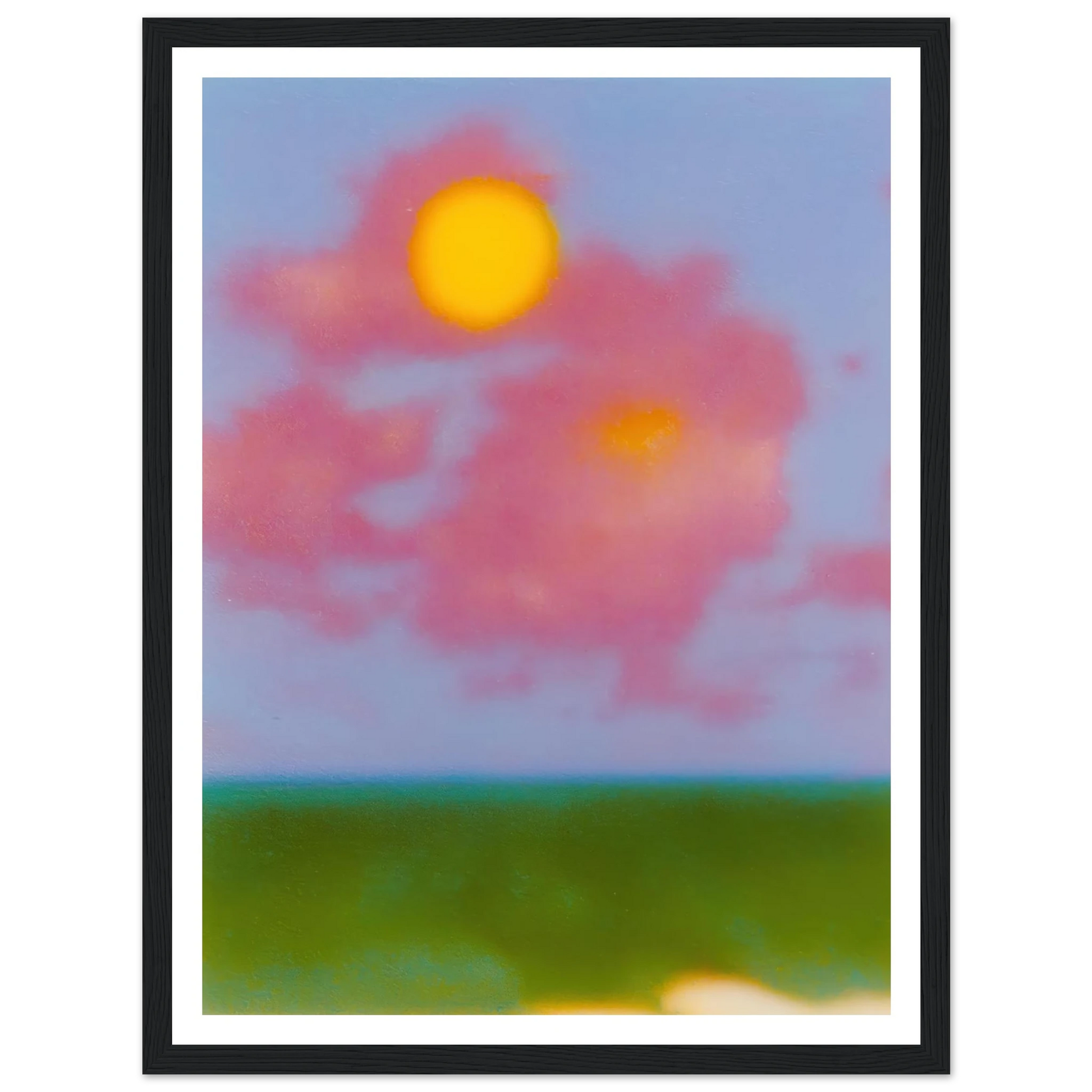 Sun on the Meadow - Framed Poster - 30x40 cm / 12x16″ - Black frame