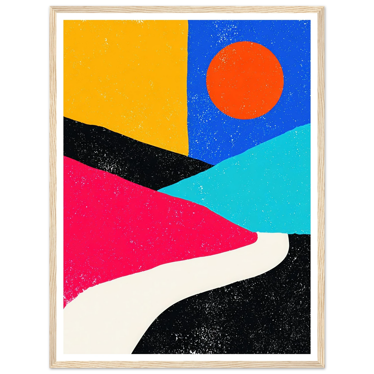 Sun, Road, and Color - Framed Poster - 30x40 cm / 12x16″ - Black frame