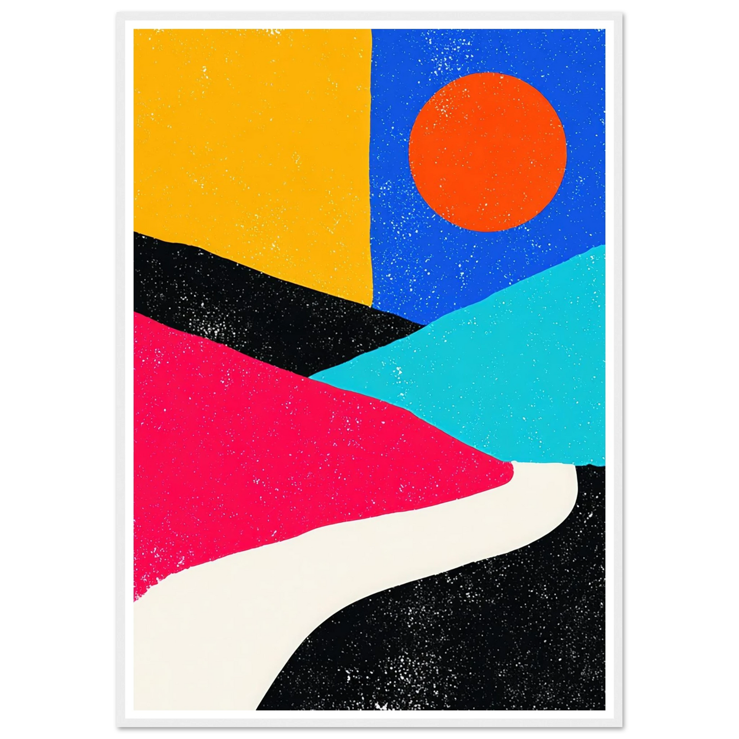 Sun, Road, and Color - Framed Poster - 30x40 cm / 12x16″ - Black frame