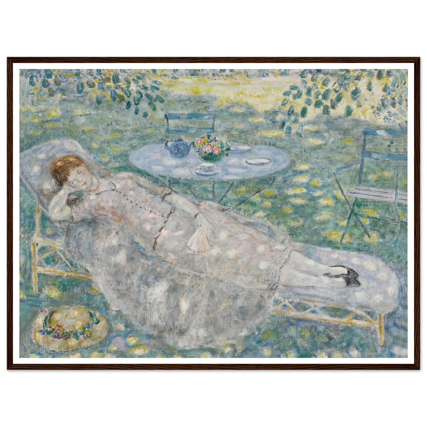 Sun Spots (circa 1926) Art Print | Frederick Carl Frieseke - Framed Poster - 30x40 cm / 12x16″ - Black frame