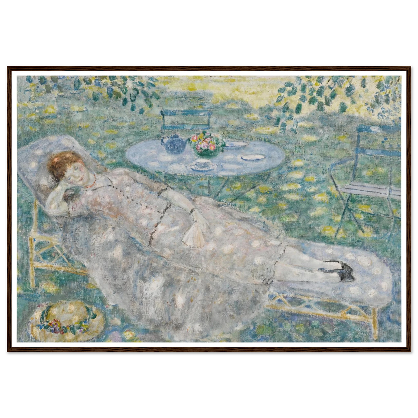 Sun Spots (circa 1926) Art Print | Frederick Carl Frieseke - Framed Poster - 30x40 cm / 12x16″ - Black frame