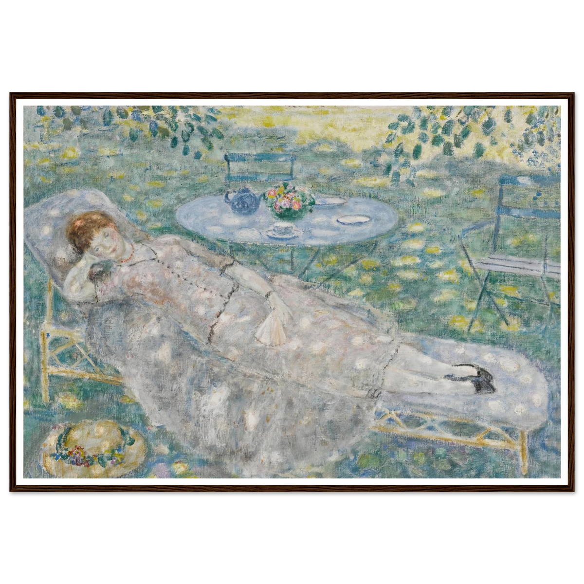 Sun Spots (circa 1926) Art Print | Frederick Carl Frieseke - Framed Poster - 30x40 cm / 12x16″ - Black frame