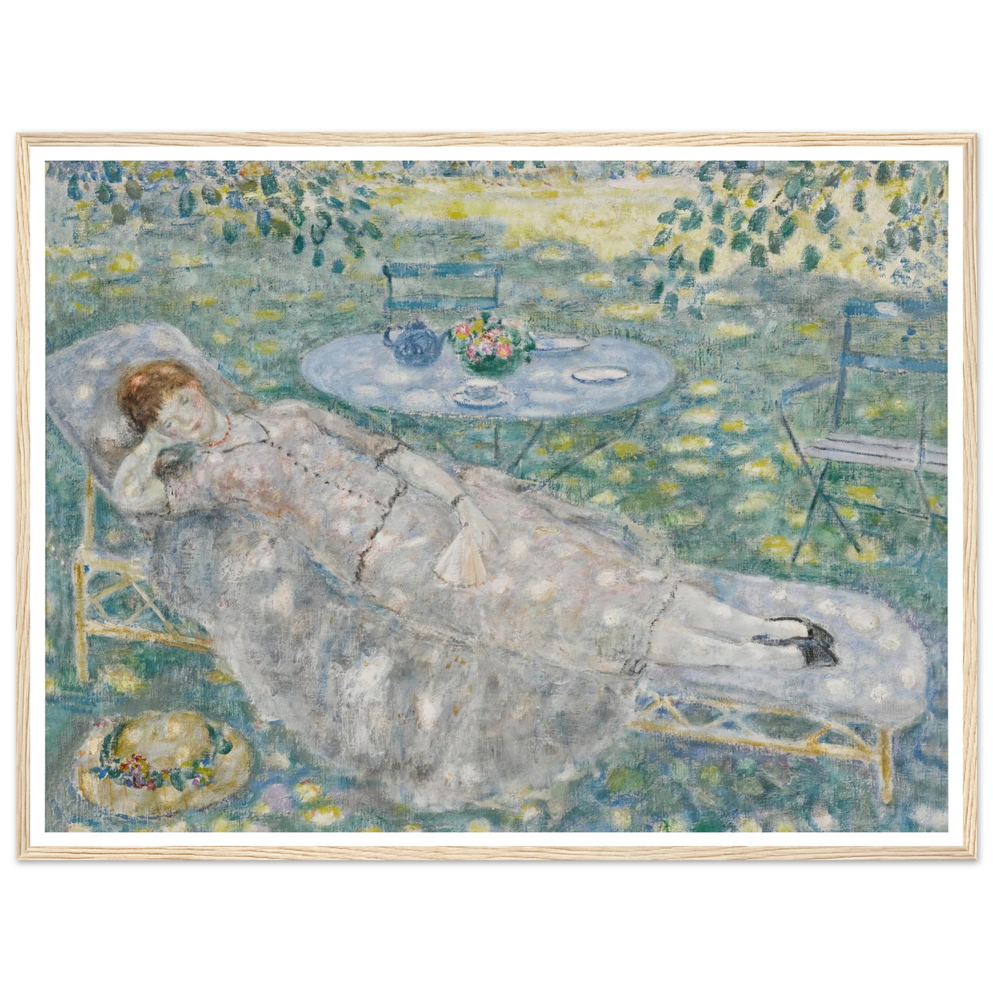 Sun Spots (circa 1926) Art Print | Frederick Carl Frieseke - Framed Poster - 30x40 cm / 12x16″ - Black frame