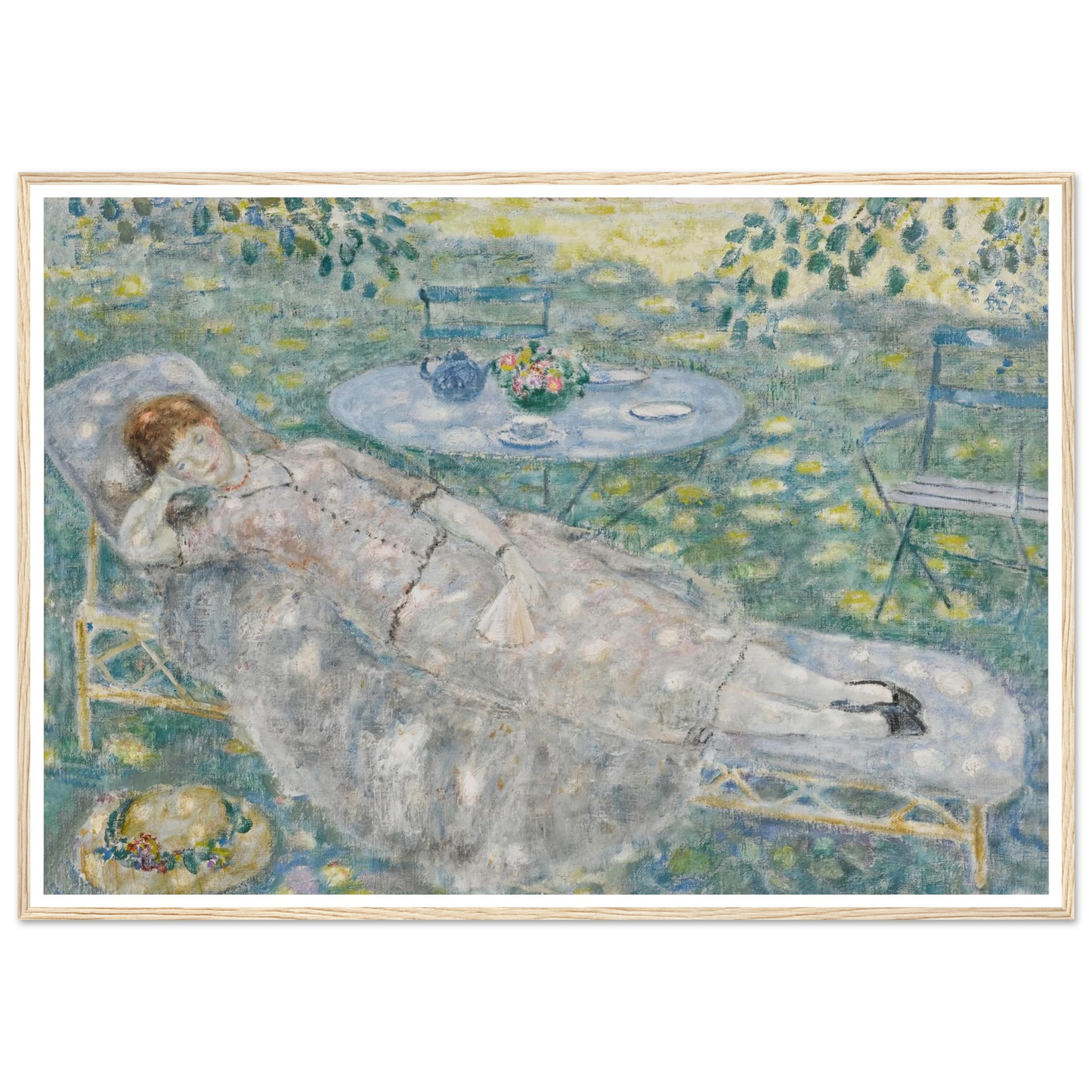 Sun Spots (circa 1926) Art Print | Frederick Carl Frieseke - Framed Poster - 30x40 cm / 12x16″ - Black frame