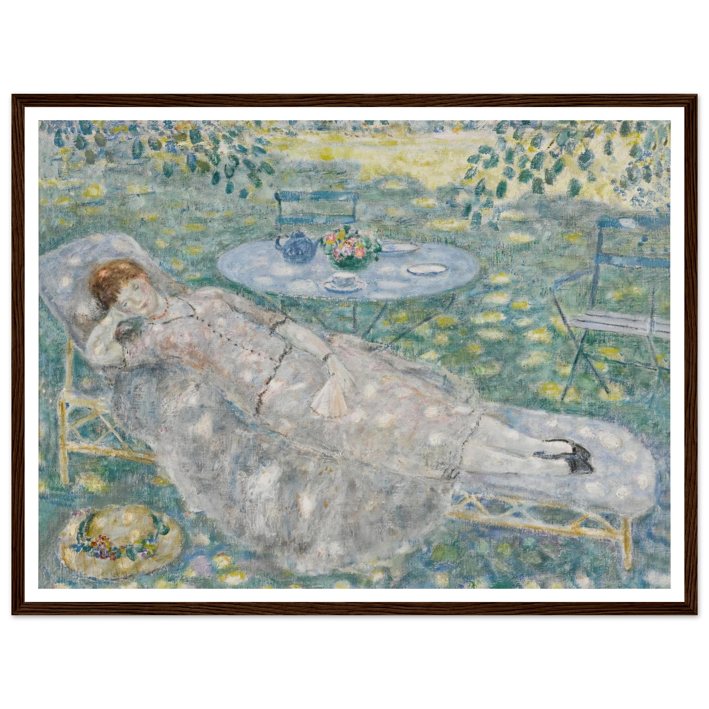 Sun Spots (circa 1926) Art Print | Frederick Carl Frieseke - Framed Poster - 30x40 cm / 12x16″ - Black frame