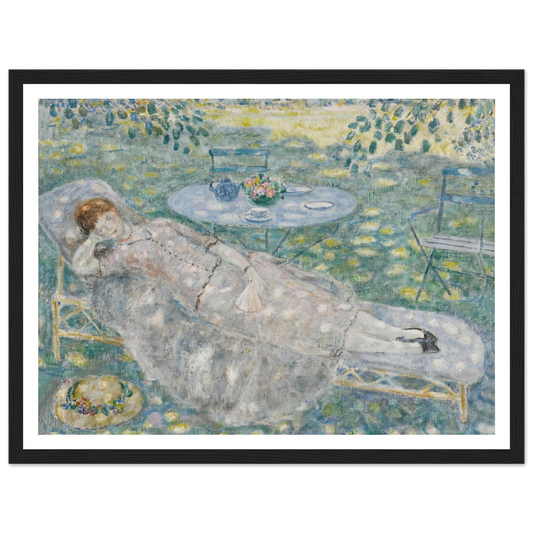 Sun Spots (circa 1926) Art Print | Frederick Carl Frieseke - Framed Poster - 30x40 cm / 12x16″ - Black frame