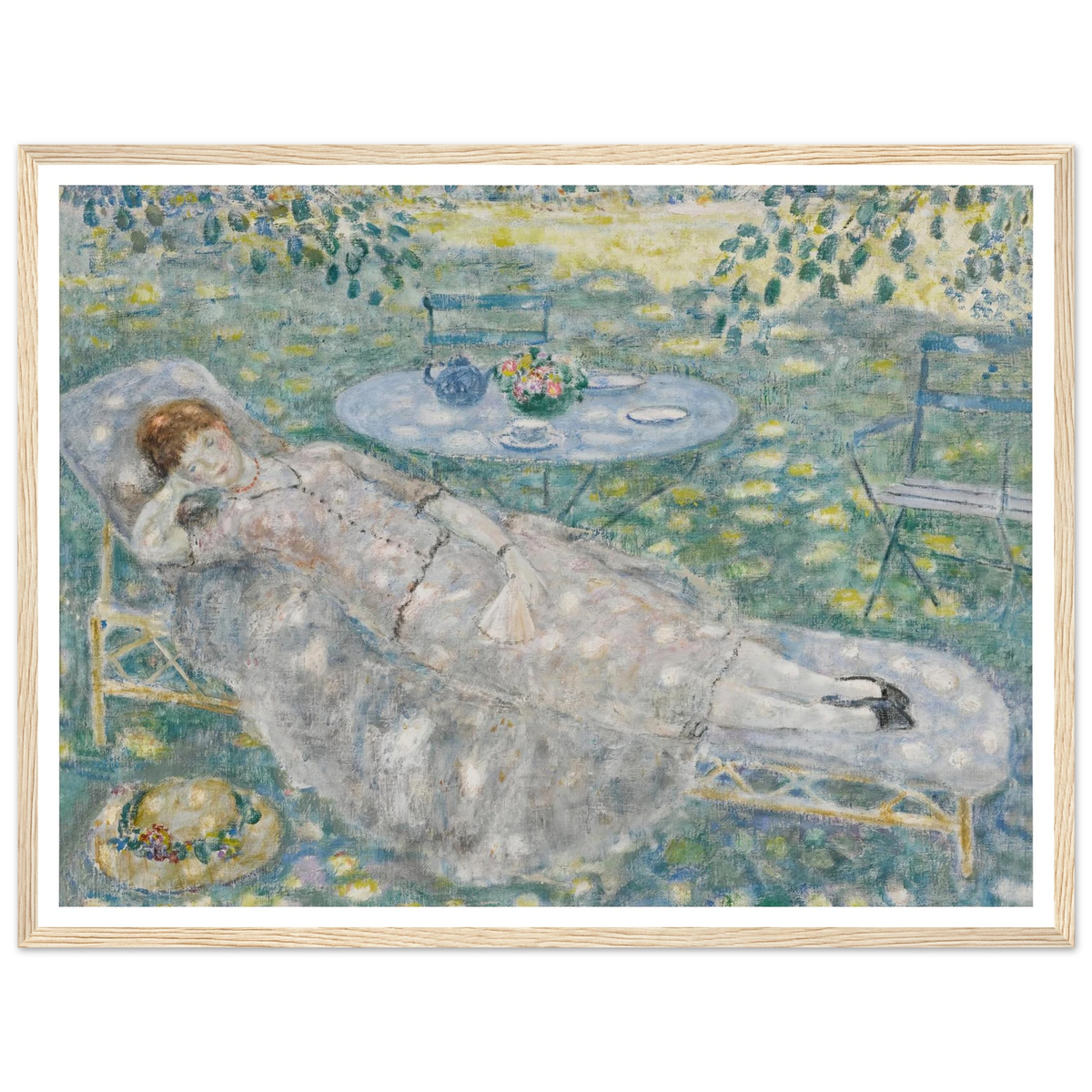 Sun Spots (circa 1926) Art Print | Frederick Carl Frieseke - Framed Poster - 30x40 cm / 12x16″ - Black frame