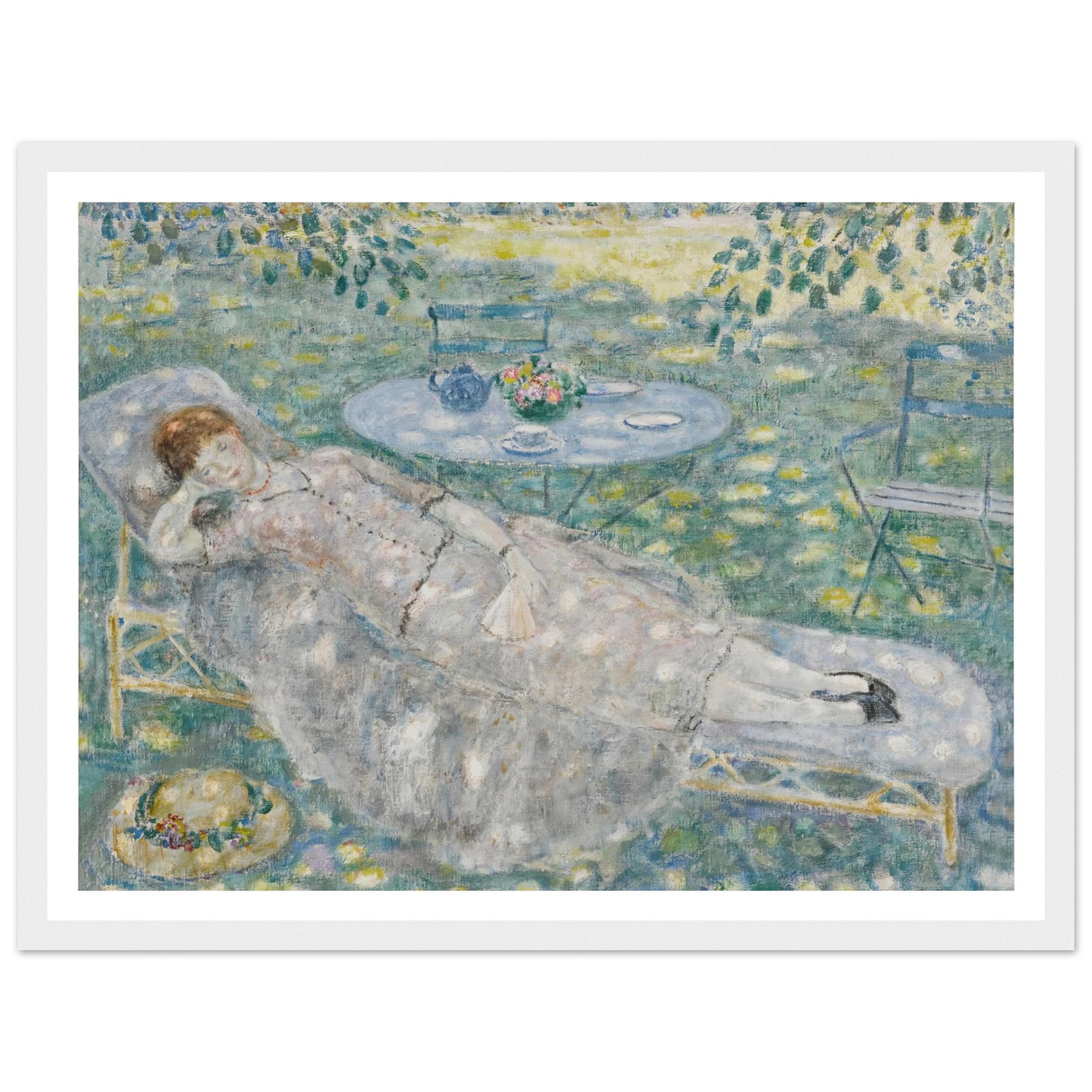 Sun Spots (circa 1926) Art Print | Frederick Carl Frieseke - Framed Poster - 30x40 cm / 12x16″ - Black frame