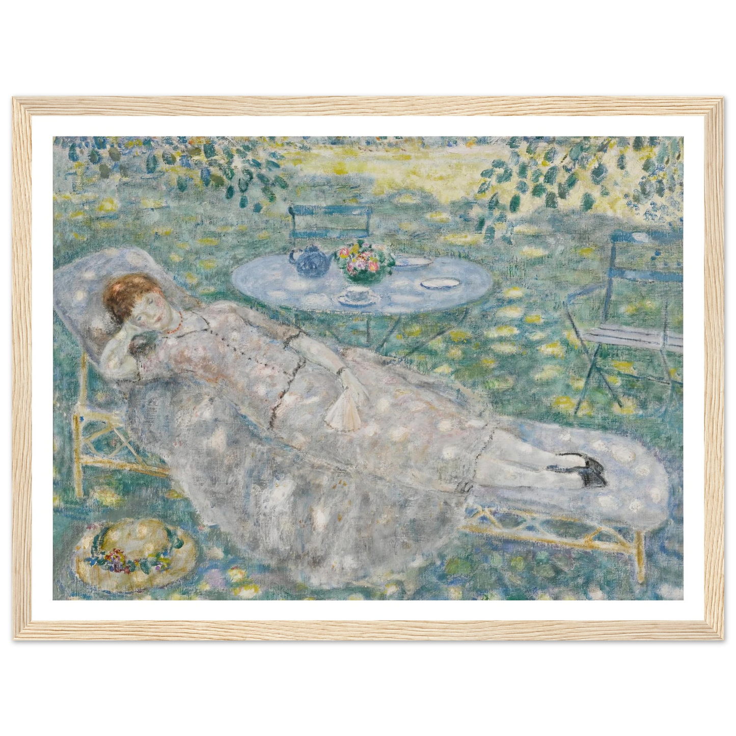 Sun Spots (circa 1926) Art Print | Frederick Carl Frieseke - Framed Poster - 30x40 cm / 12x16″ - Black frame