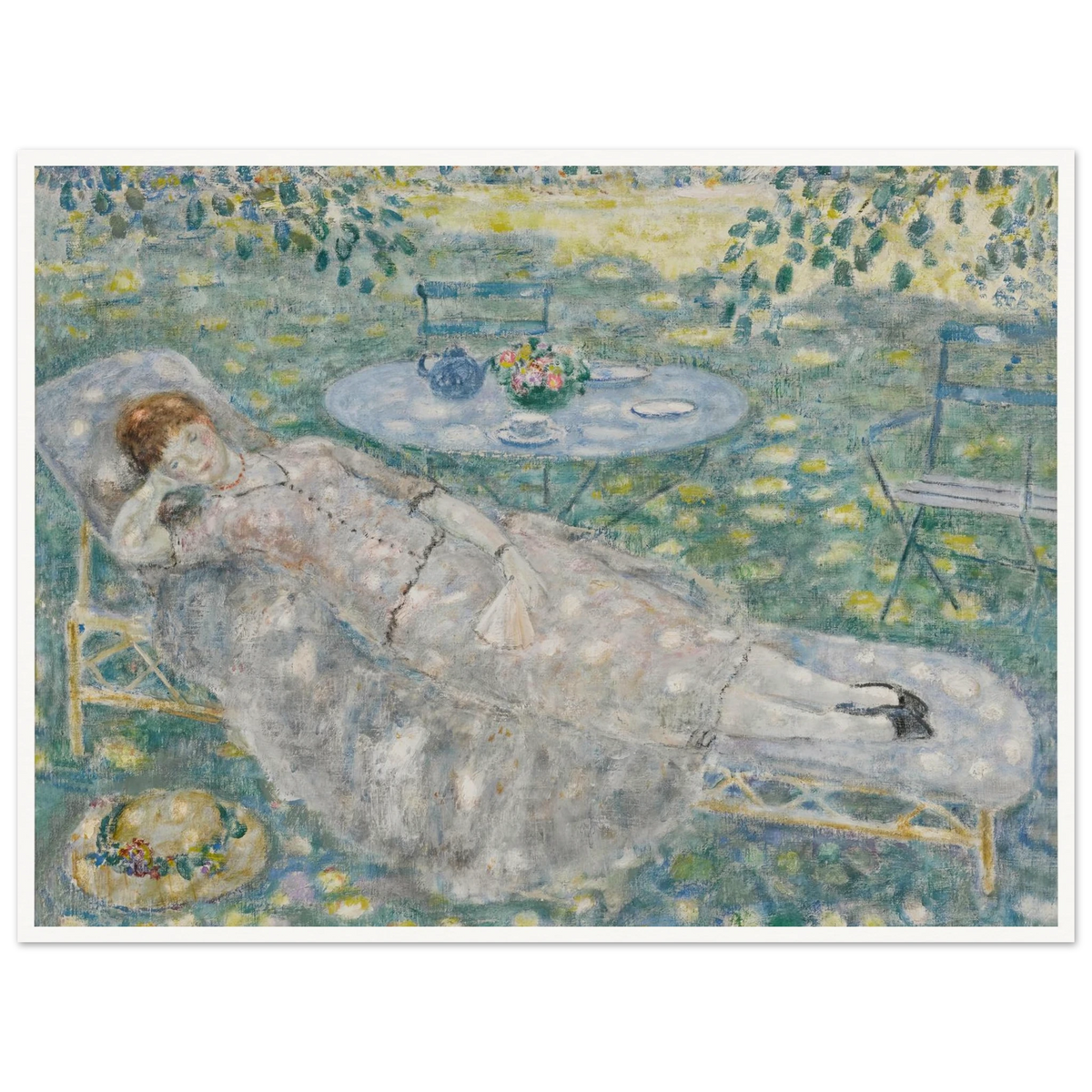 Sun Spots (circa 1926) Art Print | Frederick Carl Frieseke - Framed Poster - 30x40 cm / 12x16″ - Black frame
