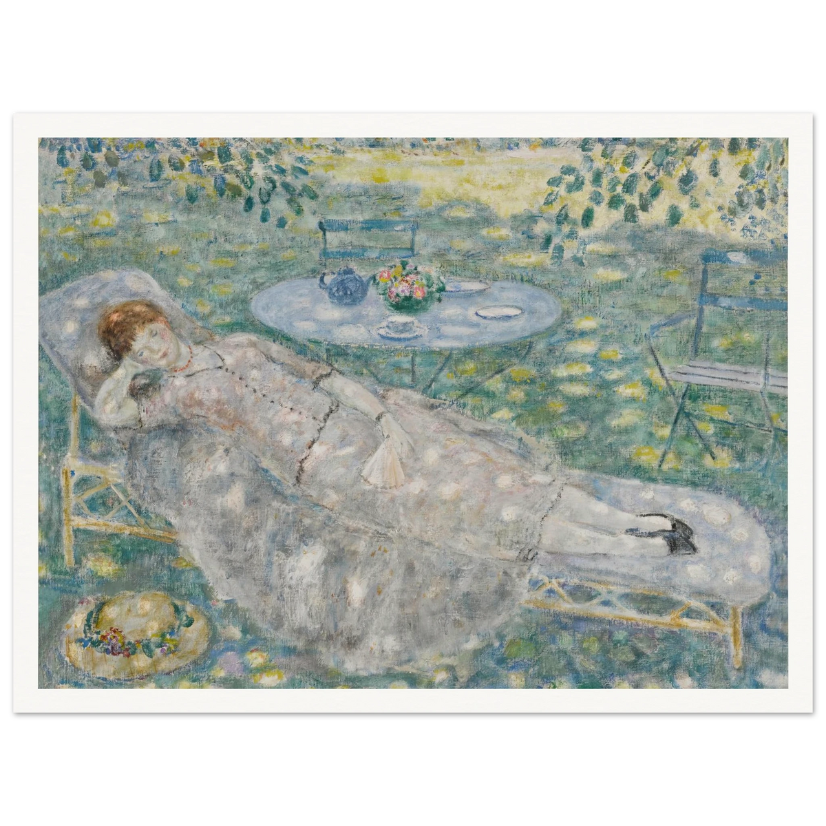Sun Spots (circa 1926) Art Print | Frederick Carl Frieseke - Framed Poster - 30x40 cm / 12x16″ - Black frame