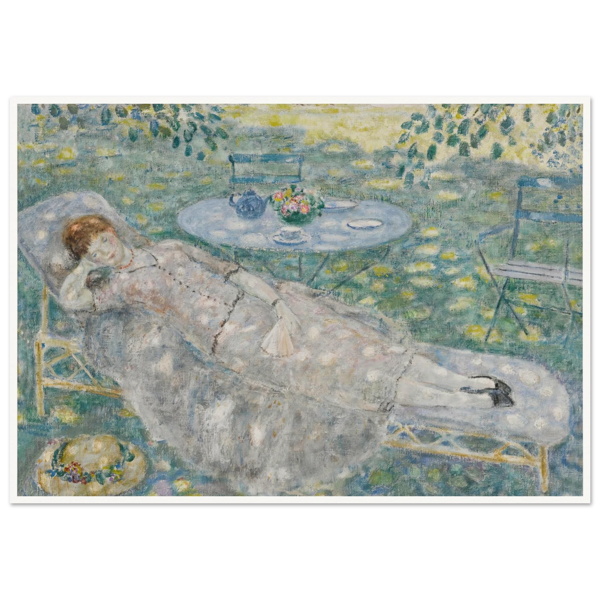 Sun Spots (circa 1926) Art Print | Frederick Carl Frieseke - Framed Poster - 30x40 cm / 12x16″ - Black frame