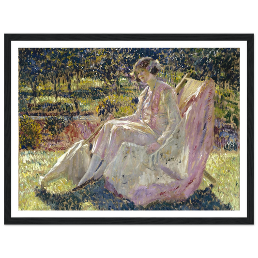 Sunbath (1908-1918) Art Print | Frederick Carl Frieseke - Framed Poster - 30x40 cm / 12x16″ - Black frame