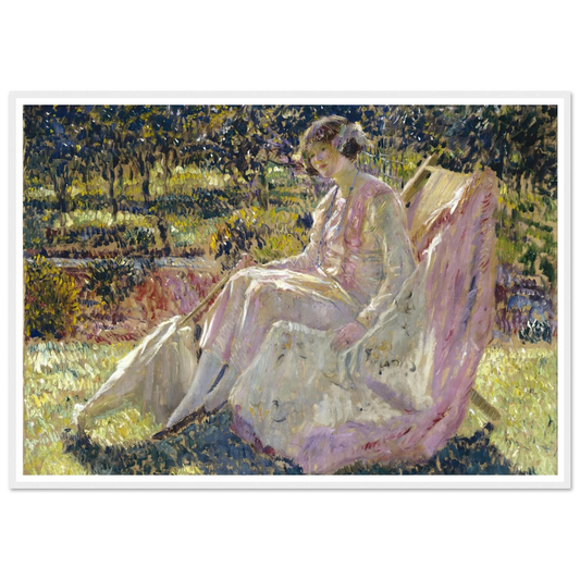 Sunbath (1908-1918) Art Print | Frederick Carl Frieseke - Framed Poster - 30x40 cm / 12x16″ - Black frame