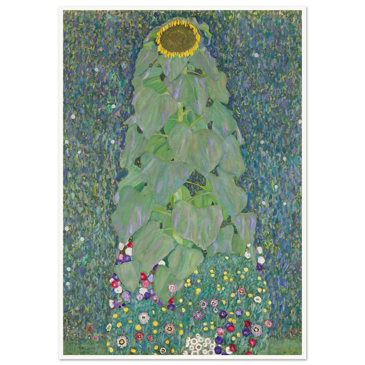 Sunflowers (1883) Art Print | Gustav Klimt - Framed Poster - 30x40 cm / 12x16″ - Black frame