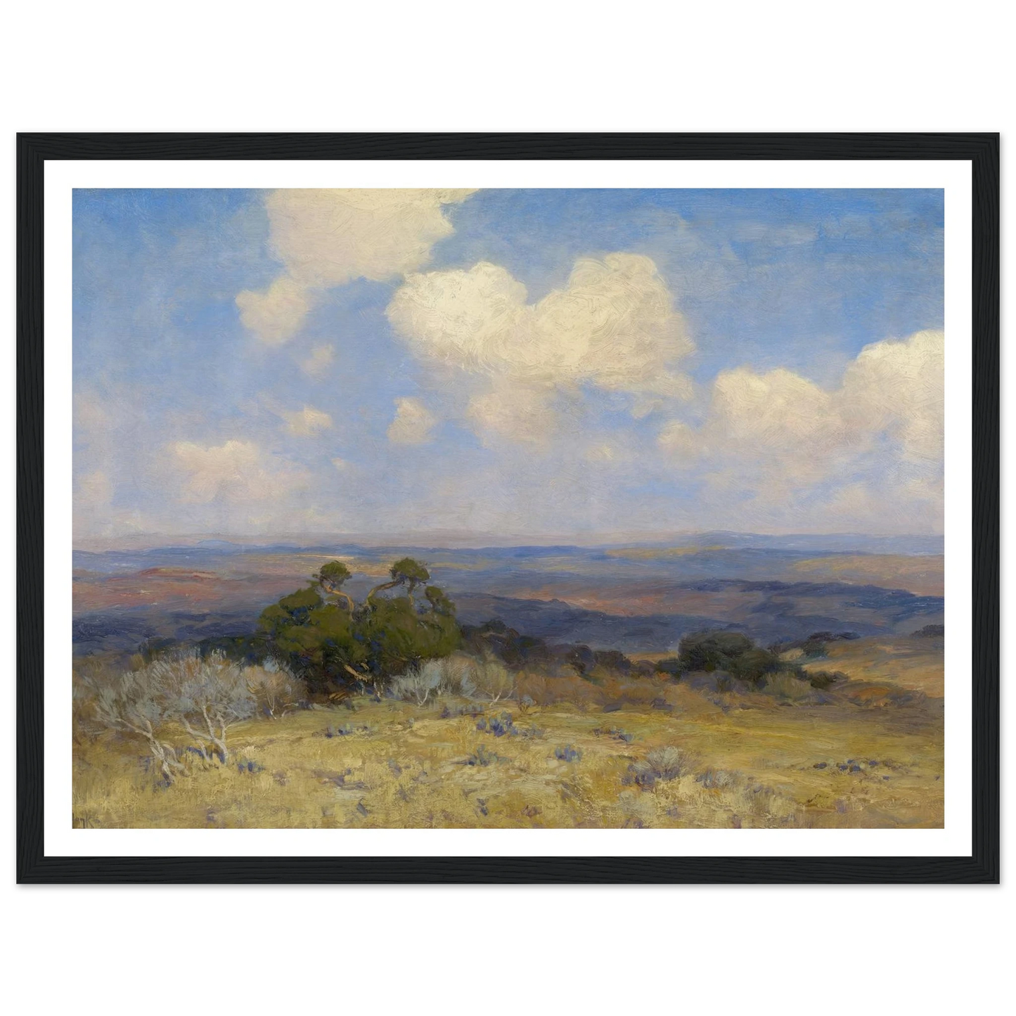 Sunlight and Shadow (1910) Art Print | Julian Onderdonk - Framed Poster - 30x40 cm / 12x16″ - Black frame