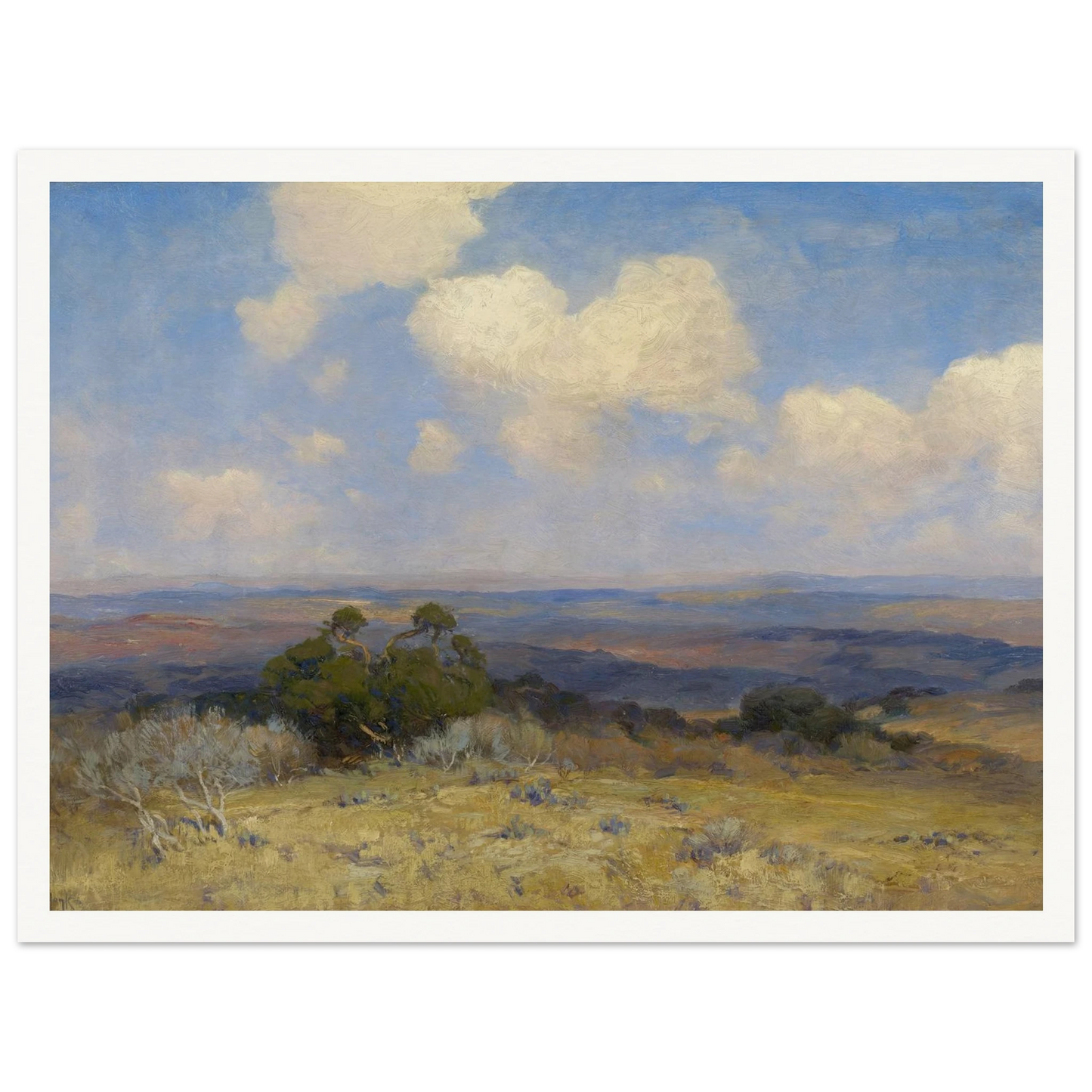 Sunlight and Shadow (1910) Art Print | Julian Onderdonk - Framed Poster - 30x40 cm / 12x16″ - Black frame