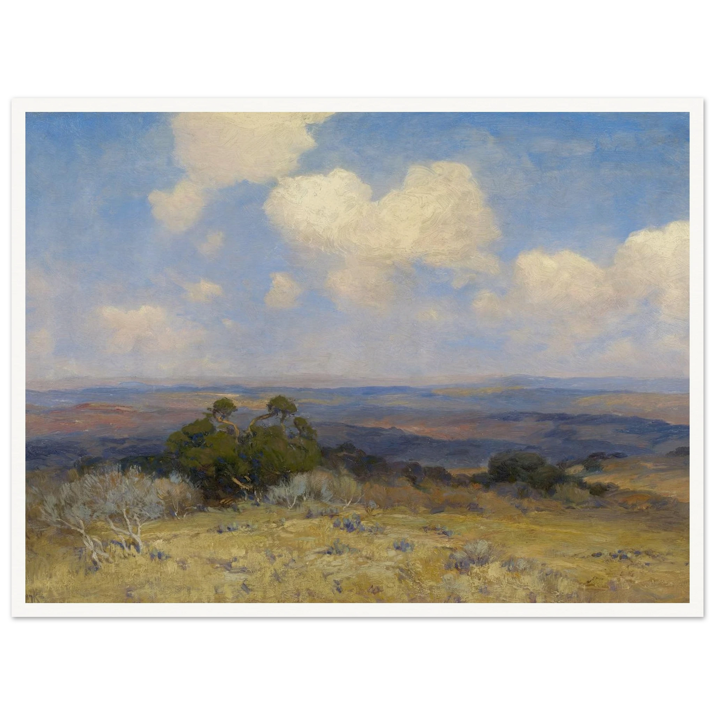 Sunlight and Shadow (1910) Art Print | Julian Onderdonk - Framed Poster - 30x40 cm / 12x16″ - Black frame