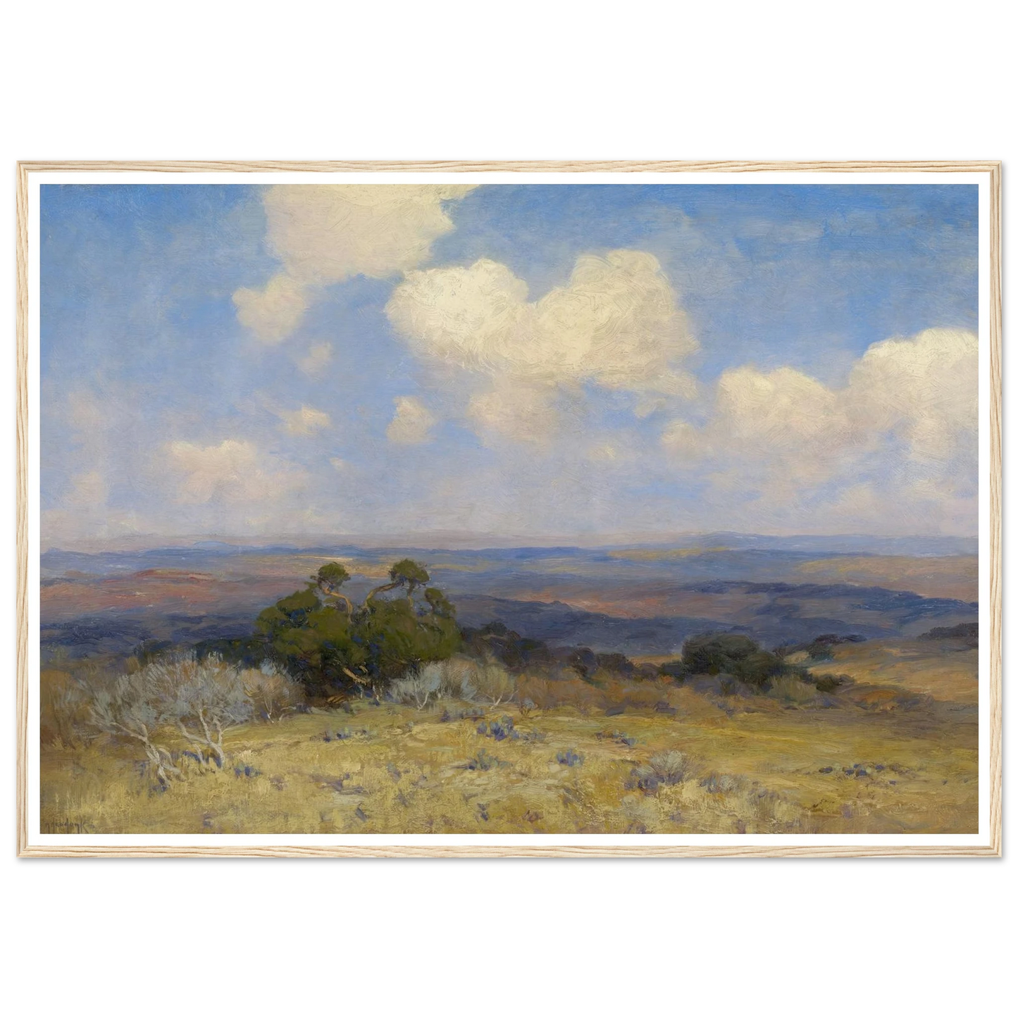 Sunlight and Shadow (1910) Art Print | Julian Onderdonk - Framed Poster - 30x40 cm / 12x16″ - Black frame