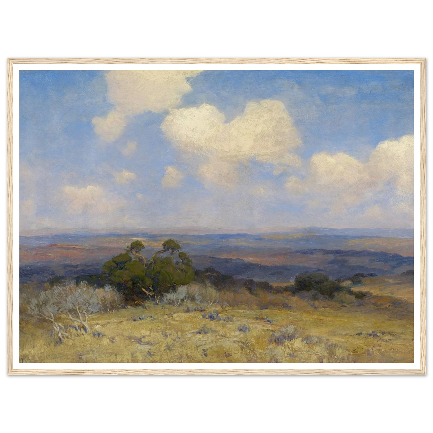 Sunlight and Shadow (1910) Art Print | Julian Onderdonk - Framed Poster - 30x40 cm / 12x16″ - Black frame