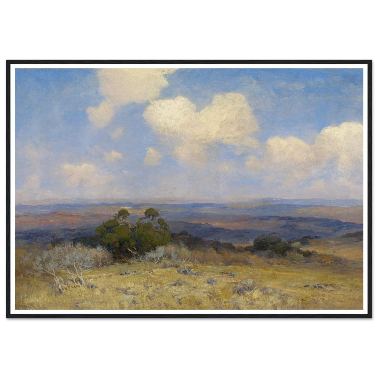 Sunlight and Shadow (1910) Art Print | Julian Onderdonk - Framed Poster - 30x40 cm / 12x16″ - Black frame