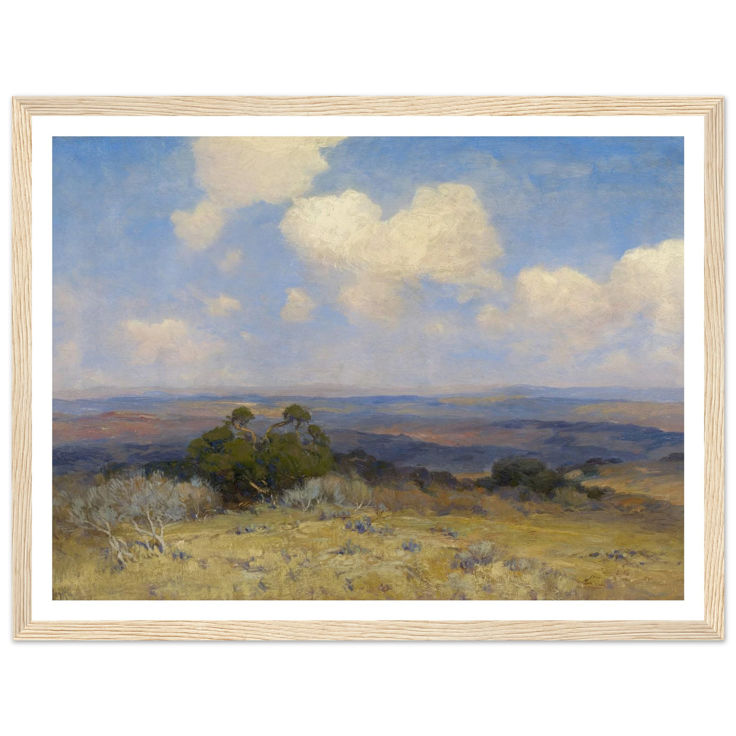 Sunlight and Shadow (1910) Art Print | Julian Onderdonk - Framed Poster - 30x40 cm / 12x16″ - Black frame