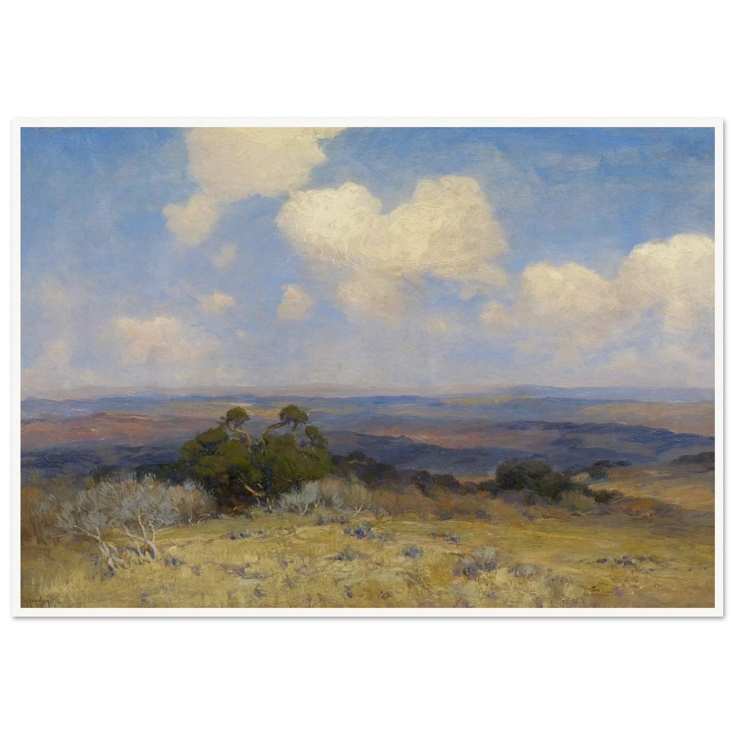 Sunlight and Shadow (1910) Art Print | Julian Onderdonk - Framed Poster - 30x40 cm / 12x16″ - Black frame